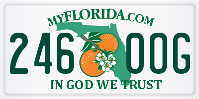 FL license plate 2460OG