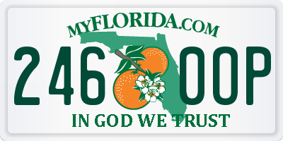 FL license plate 2460OP