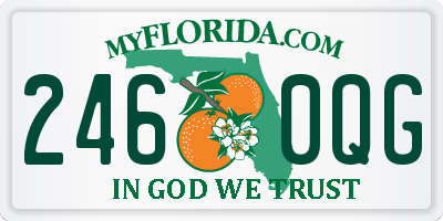 FL license plate 2460QG