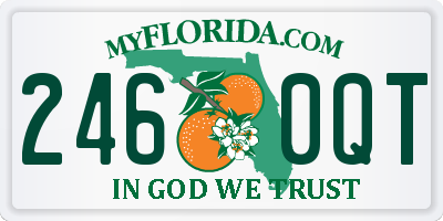 FL license plate 2460QT