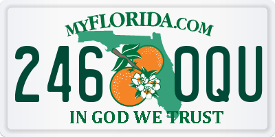 FL license plate 2460QU