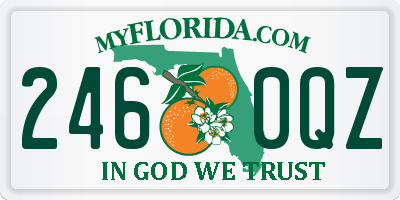 FL license plate 2460QZ