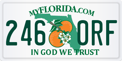 FL license plate 2460RF