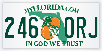 FL license plate 2460RJ