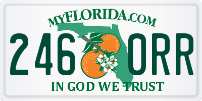FL license plate 2460RR