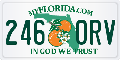 FL license plate 2460RV