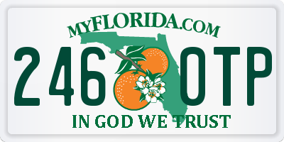 FL license plate 2460TP
