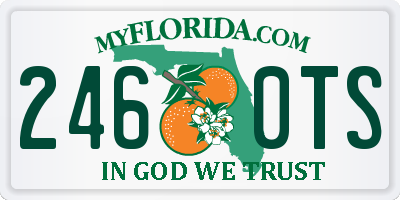FL license plate 2460TS