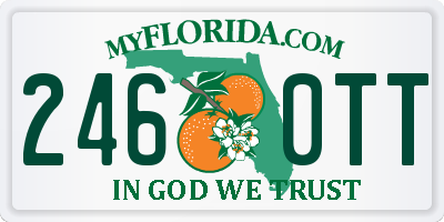 FL license plate 2460TT