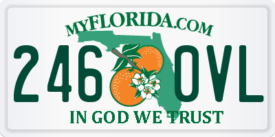 FL license plate 2460VL
