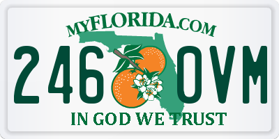 FL license plate 2460VM