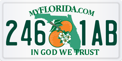 FL license plate 2461AB
