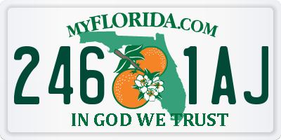 FL license plate 2461AJ