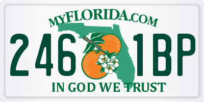 FL license plate 2461BP