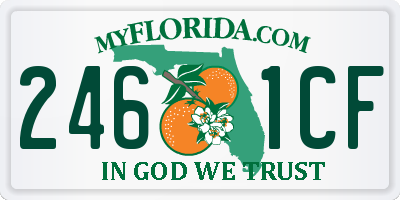 FL license plate 2461CF