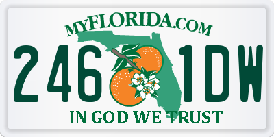 FL license plate 2461DW
