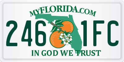 FL license plate 2461FC