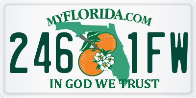 FL license plate 2461FW