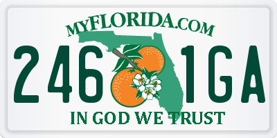 FL license plate 2461GA