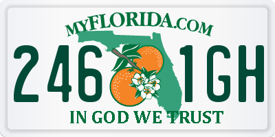 FL license plate 2461GH