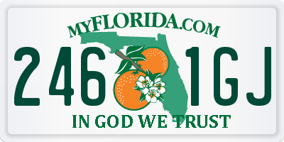 FL license plate 2461GJ