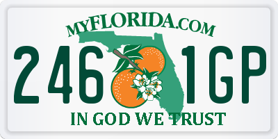 FL license plate 2461GP