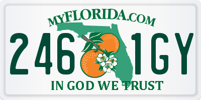 FL license plate 2461GY