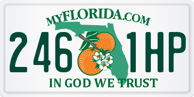 FL license plate 2461HP