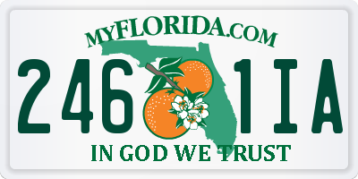 FL license plate 2461IA