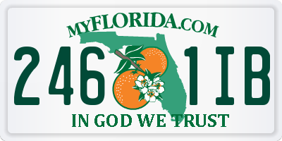 FL license plate 2461IB