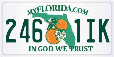 FL license plate 2461IK