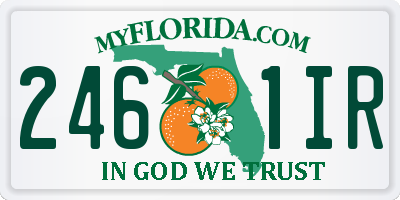 FL license plate 2461IR