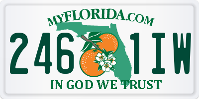 FL license plate 2461IW