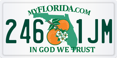 FL license plate 2461JM
