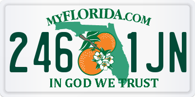 FL license plate 2461JN
