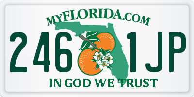 FL license plate 2461JP