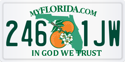 FL license plate 2461JW