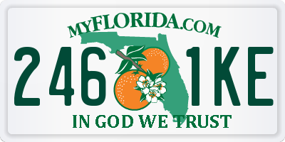 FL license plate 2461KE