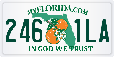 FL license plate 2461LA