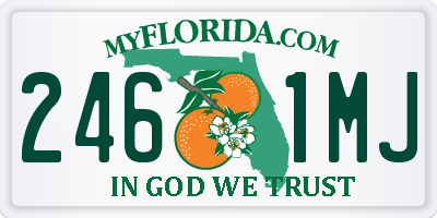 FL license plate 2461MJ