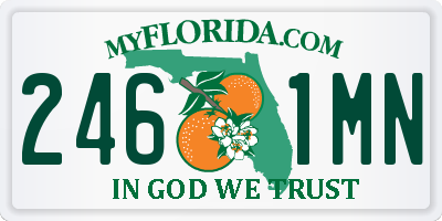 FL license plate 2461MN