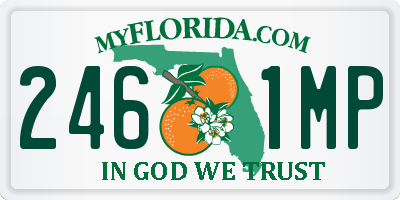 FL license plate 2461MP