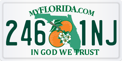 FL license plate 2461NJ