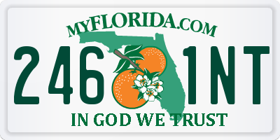 FL license plate 2461NT