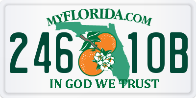 FL license plate 2461OB