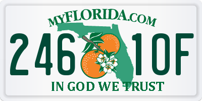 FL license plate 2461OF
