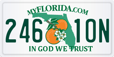 FL license plate 2461ON