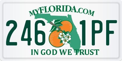 FL license plate 2461PF
