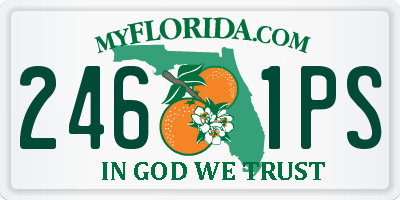 FL license plate 2461PS