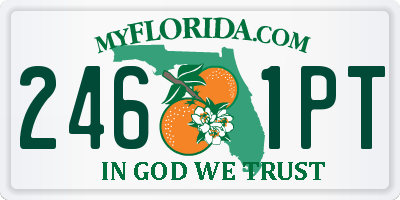 FL license plate 2461PT